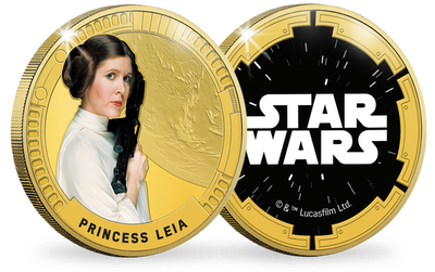Frappe dorée à l'or pur «Princesse Leia»